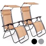 Tweedekans | LifeGoods Opvouwbare Tuinstoelen - Verstelbaar, Tuin en Terras, Ophalen of Verzenden, Nieuw