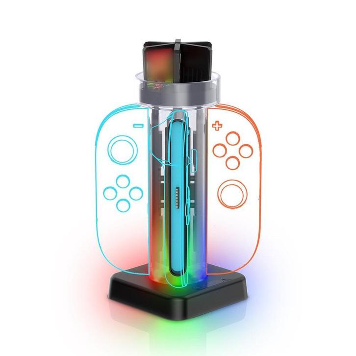 Merkloos 4-in-1 Controller Charging Dock with RGB for, Games en Spelcomputers, Spelcomputers | Nintendo Consoles | Accessoires