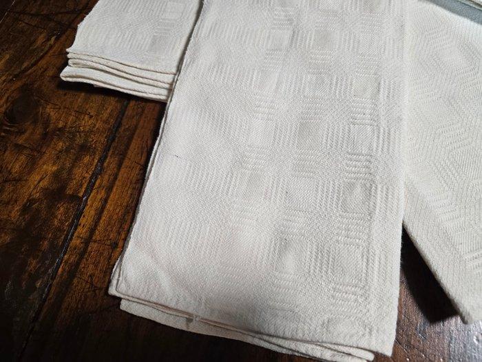 Servet (6) - 68 cm - 60 cm - Oude stoffen, Antiquités & Art, Tapis & Textile