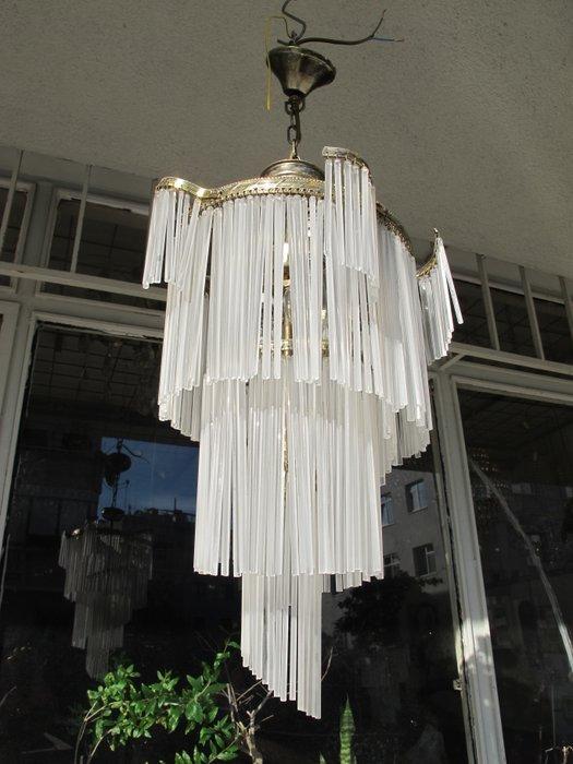 Kroonluchter - geglazuurde pijpglas - Antieke kristallen, Antiek en Kunst, Curiosa en Brocante