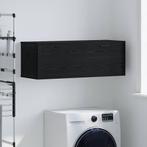 vidaXL Wandkast Zwart eiken 100 x 36.5 x 35 cm Bewerkt hout, Huis en Inrichting, Verzenden, Nieuw