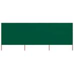 vidaXL Windscherm 3-panelen 400x80 cm stof groen, Tuin en Terras, Nieuw, Verzenden