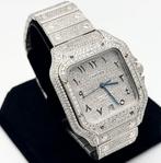 Cartier - Santos Diamonds Iced Out ARAB Dial Custom - 4072 -, Handtassen en Accessoires, Horloges | Heren, Nieuw
