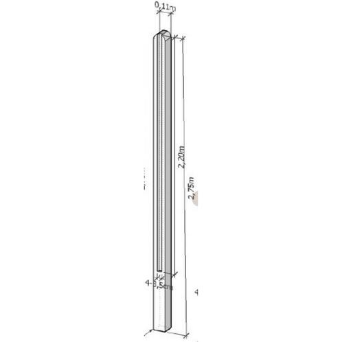 Poteau en béton simple - pour écrans de jardin en bois -, Tuin en Terras, Tuinhekken en Hekwerk