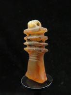 Oud-Egyptisch Kornalijn Djed pilaar amulet - 2.1 cm (Zonder