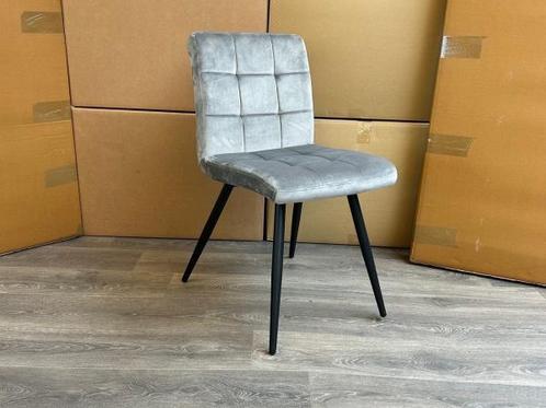 Veiling - Stoel Tilly (set van 8) Velvet - Velours - Grijs, Huis en Inrichting, Stoelen