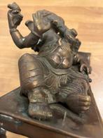 Indrukwekkende volledig bronzen sculptuur - Ganesha leunend