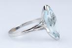 Ring - 18 karaat Witgoud - 6.43ct. tw. Aquamarijn, Handtassen en Accessoires, Ringen, Nieuw