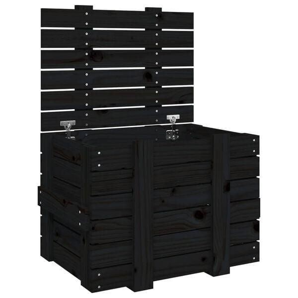 Opbergkoffer Grenen Zwart | Retour Deal | Stijlvol & Goed..., Huis en Inrichting, Woonaccessoires | Kisten, Minder dan 50 cm, Nieuw