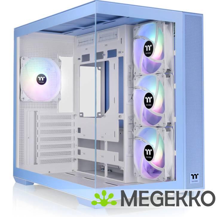 Thermaltake View 380 TG ARGB Hydrangea Blue Midi Tower Blauw, Computers en Software, Computerbehuizingen, Nieuw, Verzenden