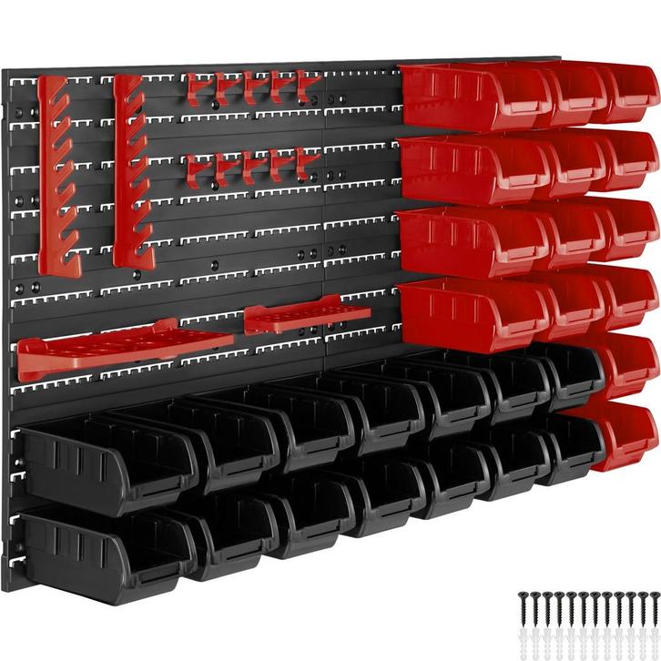 tectake Wanderek met 28 stapelboxen en gereedschapshouders -, Huis en Inrichting, Overige Huis en Inrichting, Verzenden