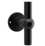 Voordeurknop Chemin de Fer mat zwart, Klink of Kruk