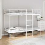 vidaXL Stapelbed zonder matras 80x200 cm staal wit, Verzenden, Nieuw