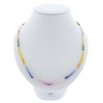 9 Krt. Multikleurige saffier kralen ketting | 47 cm, Ophalen of Verzenden, Goud, Met edelsteen