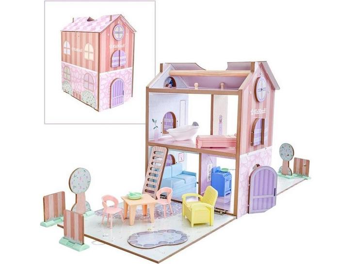 KidKraft Play and Store - Inklapbaar Houten Poppenhuis - 36, Kinderen en Baby's, Speelgoed | Poppenhuizen, Nieuw, Verzenden