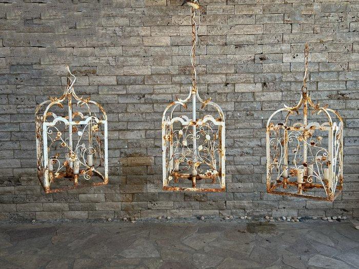 Lantaarn (3) - Smeedijzer - Lantaarn van smeedijzer, Antiquités & Art, Antiquités | Meubles | Chaises & Canapés