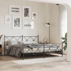 vidaXL Bedframe met hoofd- en voeteneinde metaal zwart, Huis en Inrichting, Slaapkamer | Bedden, Verzenden, Nieuw