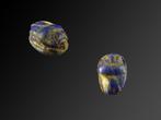 Oud-Egyptisch Lapis Lazuli Hart Scarabee - 1.1 cm  (Zonder