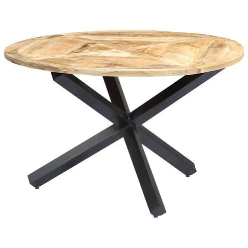 vidaXL Eettafel rond 120x76 cm massief mangohout, Maison & Meubles, Tables | Tables à manger, Envoi