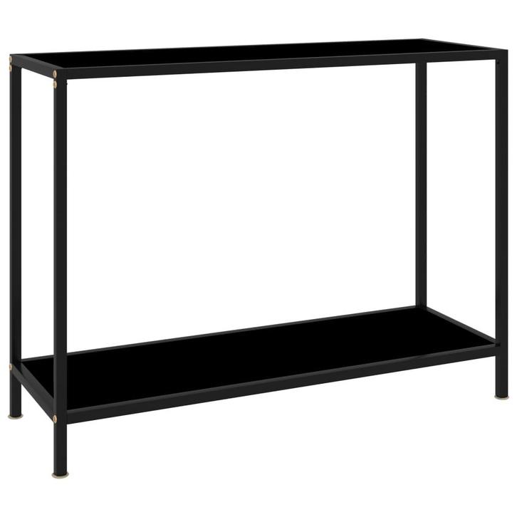 vidaXL Wandtafel 100x35x75 cm gehard glas zwart, Huis en Inrichting, Tafels | Bijzettafels, Nieuw, Verzenden