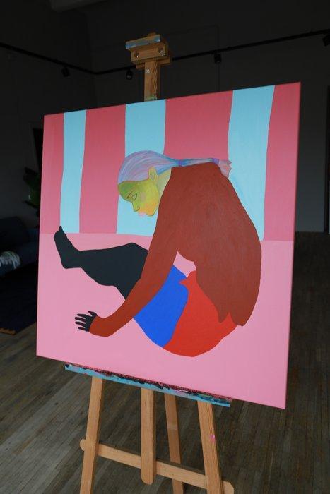 Justina Gve - Joy, Antiek en Kunst, Kunst | Schilderijen | Modern