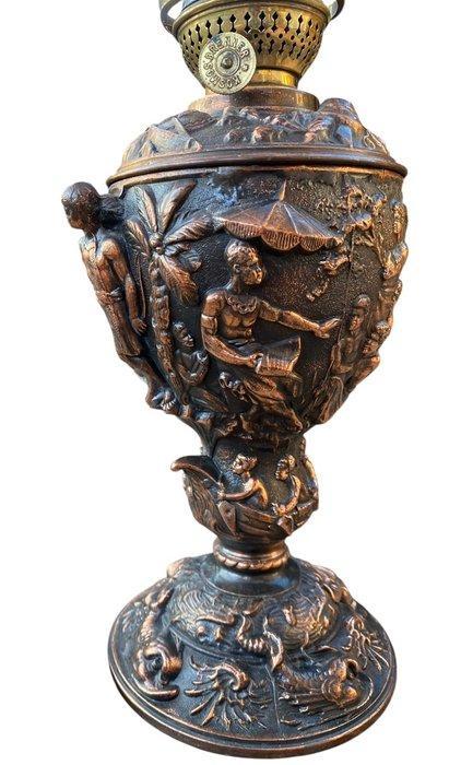 Kosmosbrener - Olielamp - Glas, Koper, Messing, Antiek en Kunst, Curiosa en Brocante