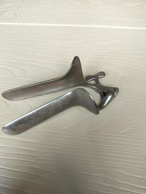 Instrument médical - Aluminium - speculum vintage, Antiek en Kunst, Antiek | Wandborden en Tegels