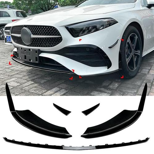 AERO VOORSPOILER SPLITTER ZWART Voorzijde passend voor Merce, Auto diversen, Auto-accessoires, Verzenden