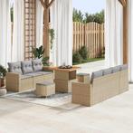 vidaXL Tuinbank Set 10 pcs beige en lichtgrijs 80 x 80 x 71, Tuin en Terras, Verzenden, Nieuw