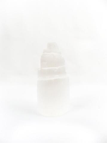 Seleniet Mini Torentje - Witte Seleniet - 6,5cm hoog beschikbaar voor biedingen
