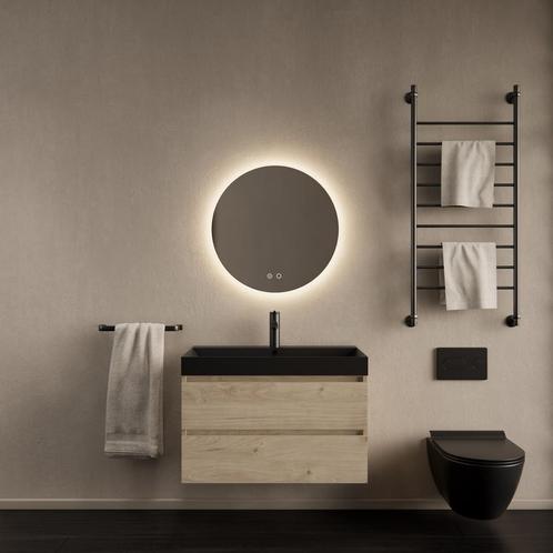 Badkamermeubelset Gliss Design Milan Met Lako Mat Zwarte, Doe-het-zelf en Bouw, Sanitair, Bad, Nieuw, Ophalen of Verzenden