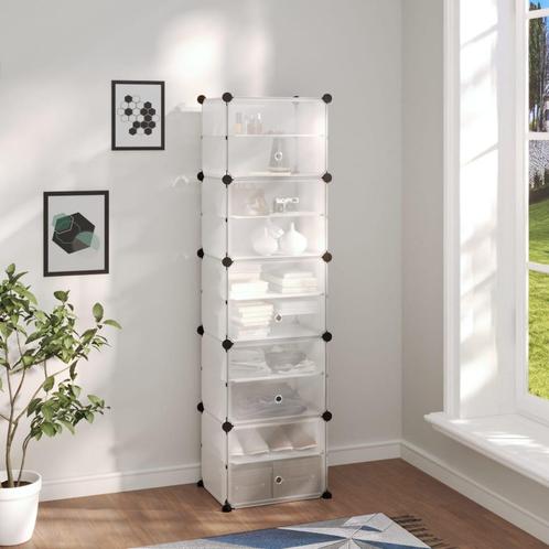 vidaXL Schoenenrek 44x31,5x153,5 cm polypropeen transparant, Huis en Inrichting, Kasten | Schoenenkasten, Nieuw, Verzenden