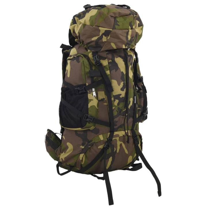 vidaXL Wandelrugzak 60 L camouflage oxford stof groen, Handtassen en Accessoires, Tassen | Rugtassen, Nieuw, Verzenden