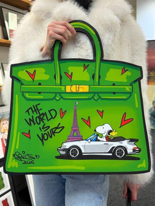 Louis Michel Krüger - The World Is Yours (Bag) (Cutout), Antiek en Kunst, Kunst | Designobjecten