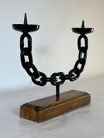 Brutalist Chain-Link Candlestick – Attributed to France –