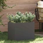 vidaXL Tuin Plantpot Zwart 50 x 32 x 40 cm Koudgewalst staal, Verzenden, Nieuw