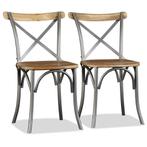 Massief Mangohouten Eetkamerstoelen (2 st) | Tweede Kansj..., Huis en Inrichting, Twee, Overige kleuren, Verzenden, Nieuw