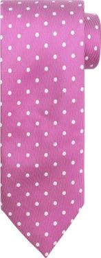 Suitable Zijde Stropdas Stippen Magenta maat  Heren, Kleding | Heren, Verzenden, Nieuw, Roze, Suitable