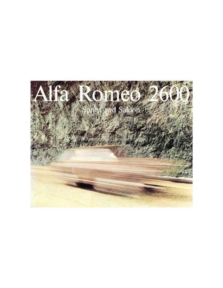 1965 ALFA ROMEO 2600 SPRINT & LIMOUSINE BROCHURE ENGELS, Boeken, Auto's | Folders en Tijdschriften, Ophalen of Verzenden