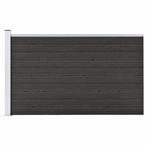 vidaXL Schutting 175x105 cm HKC grijs, Tuin en Terras, Tuinhekken en Hekwerk, Nieuw, Verzenden