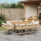 vidaXL 11-delige Tuinset met kussens poly rattan beige, Tuin en Terras, Tuinsets en Loungesets, Verzenden, Nieuw, Tuinset