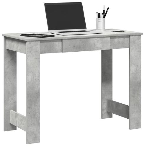 vidaXL Bureau 100x45x75 cm bewerkt hout betongrijs, Huis en Inrichting, Bureaus, Nieuw, Verzenden