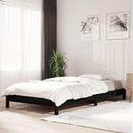 vidaXL Bed stapelbaar 75x190 cm massief grenenhout zwart, Verzenden, Nieuw