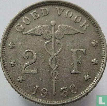 België 2 francs 1930 (NLD - 1930/20), Postzegels en Munten, Munten | België, Losse munt, Verzenden