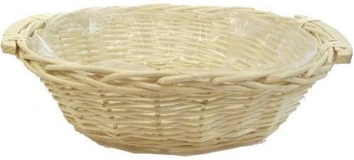 Rieten mand Strong Oval Hamper Basket 44 cm, Huis en Inrichting, Woonaccessoires | Kunstplanten en Kunstbloemen, Nieuw