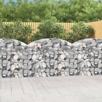 vidaXL Schanskorf gewelfd 150x50x100/120 cm gegalvaniseerd, Verzenden