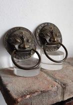 Paar Feng Shui bronzen deurkloppers - Gepatineerd brons -, Antiquités & Art, Antiquités | Autres Antiquités