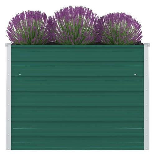vidaXL Plantenbak verhoogd 100x100x77 cm gegalvaniseerd, Tuin en Terras, Bloempotten, Nieuw, Verzenden