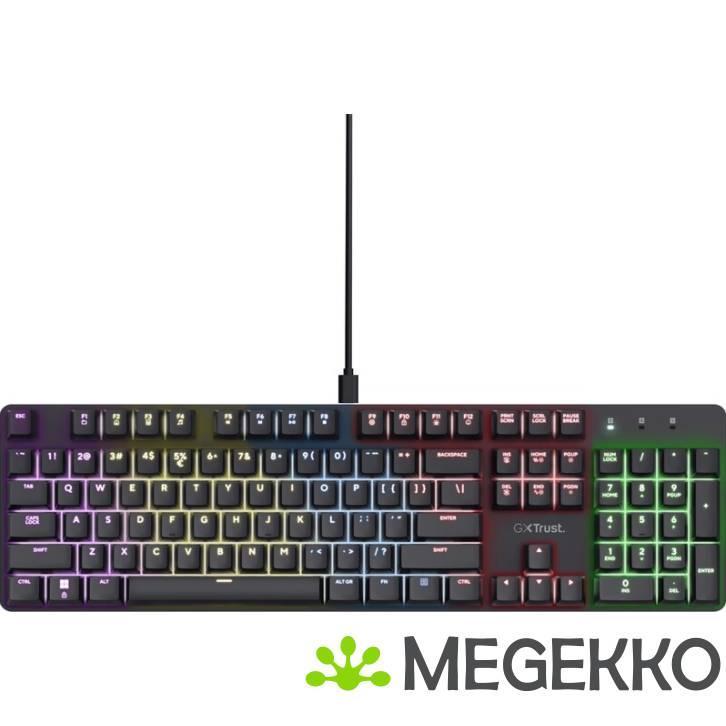 Trust GXT 871 Zora Zwart Mechanisch Toetsenbord, Computers en Software, Toetsenborden, Nieuw, Verzenden