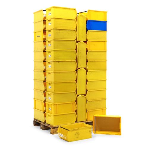 Gebruikte magazijnbak kunststof palletaanbieding stapelbaar, Doe-het-zelf en Bouw, Kratten en Dozen, Gebruikt, Ophalen of Verzenden
